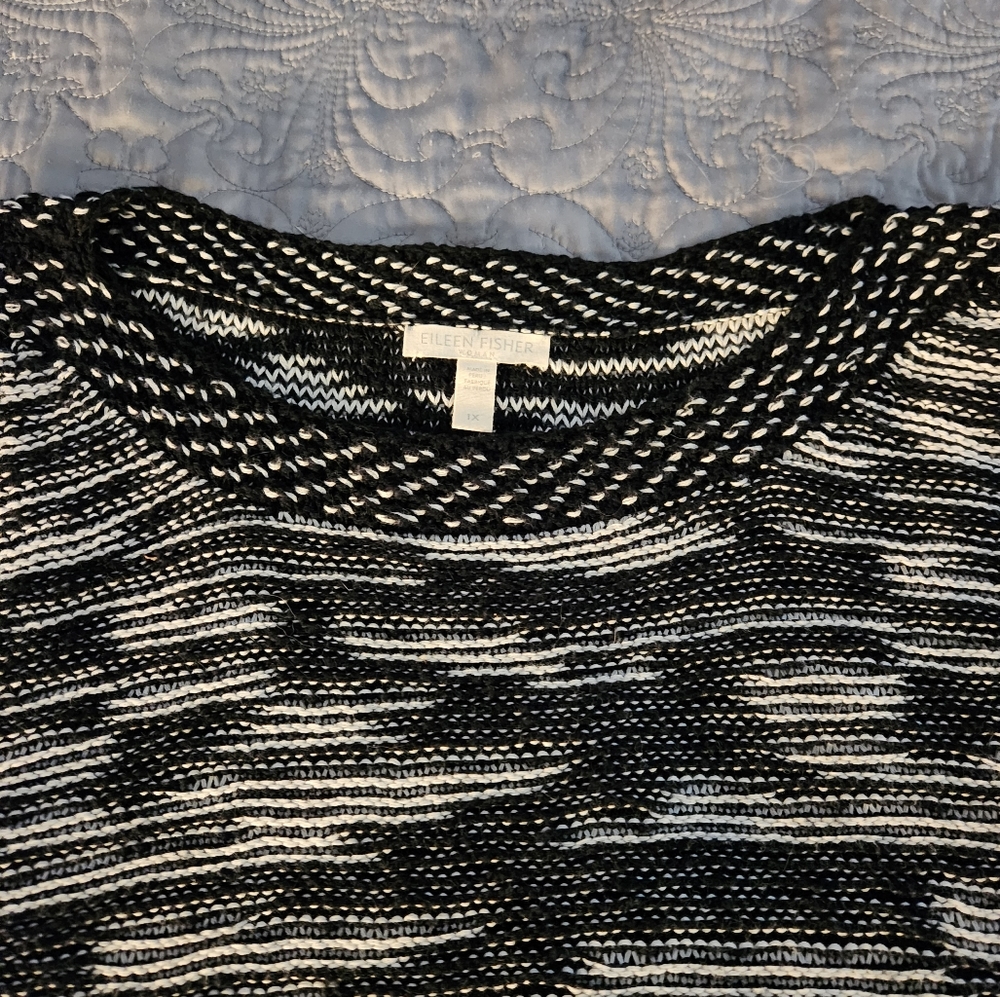 Eileen Fisher crop cotton sweater